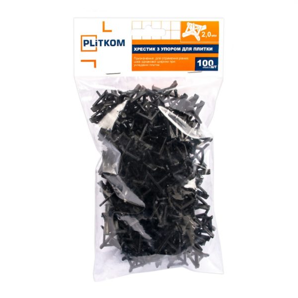 Plytelių skirtukai su atrama 2,0 mm PLiTKOM (100vnt.) - Image 2